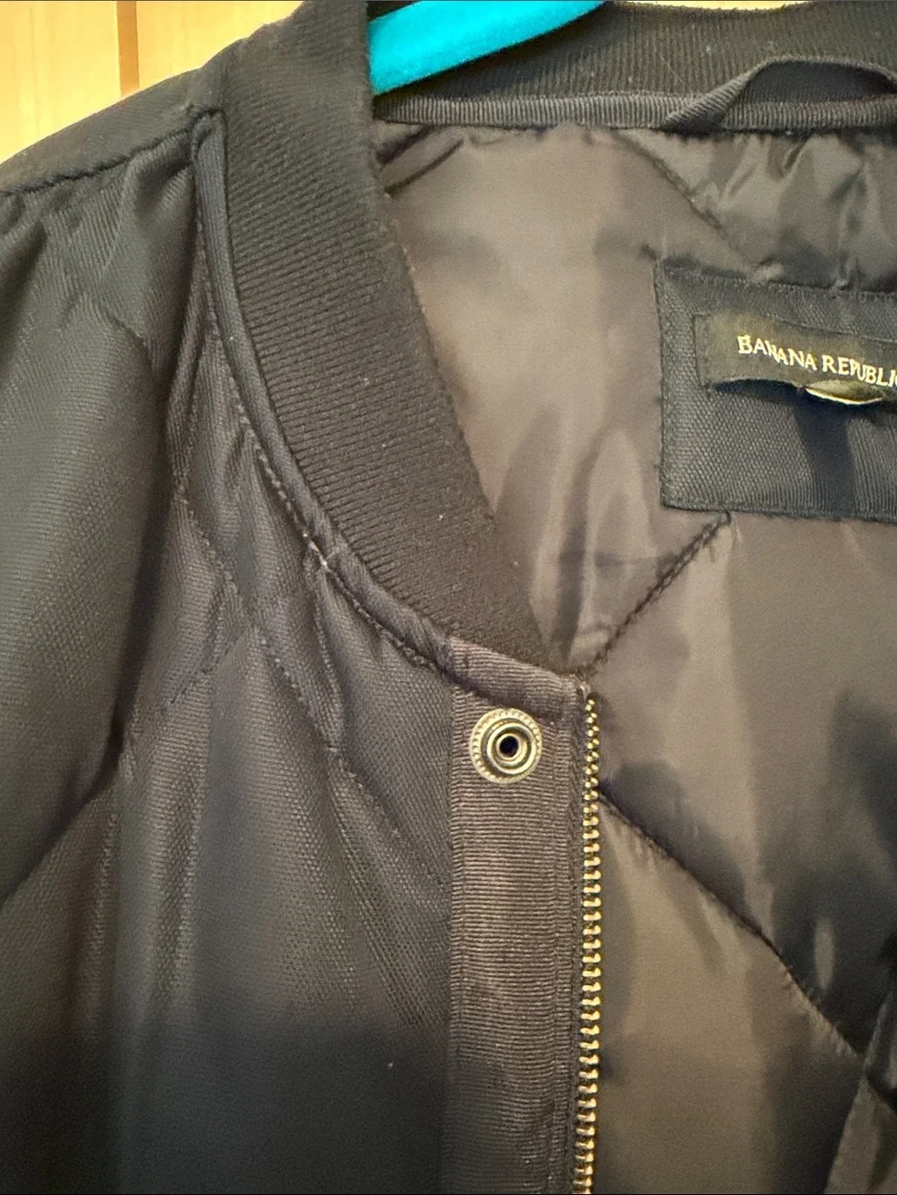 Men’s Banana Republic Navy Quilted Diamond-Pattern Puffer Jacket